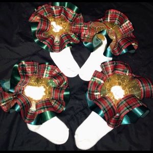 Christmas ruffle socks